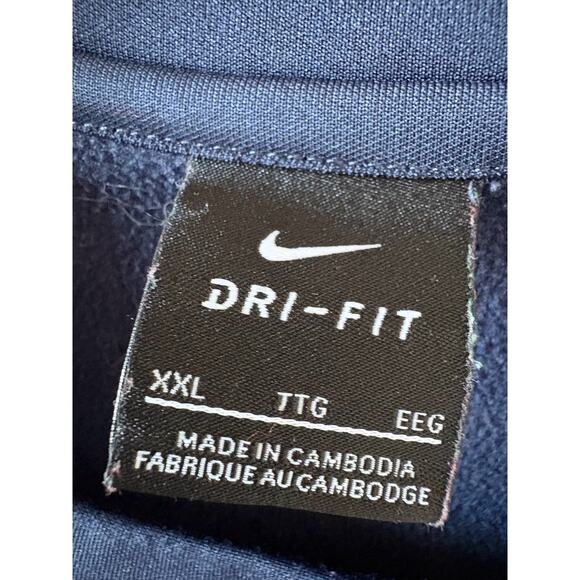 Nike Dri-Fit Navy Blue with White Piping Sweatshirt Mens Size XXL - Picture 3 of 6
